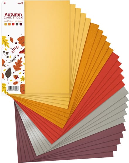 Netuno - set Bristol-karton in herfstkleuren - 5x5 - A4 - 21 x 29,7 cm - 25 vellen