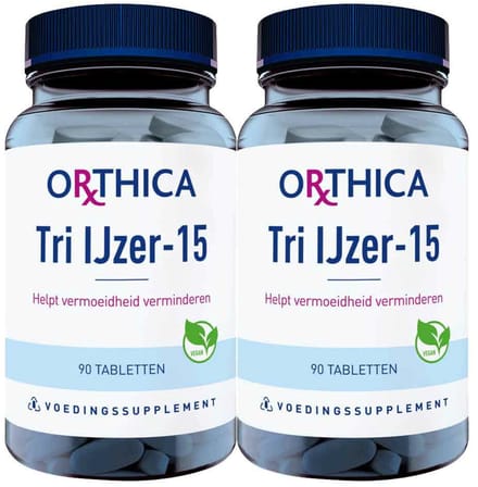 Orthica Tri IJzer-15 - 2 x 90 tabletten - Voordeelverpakking