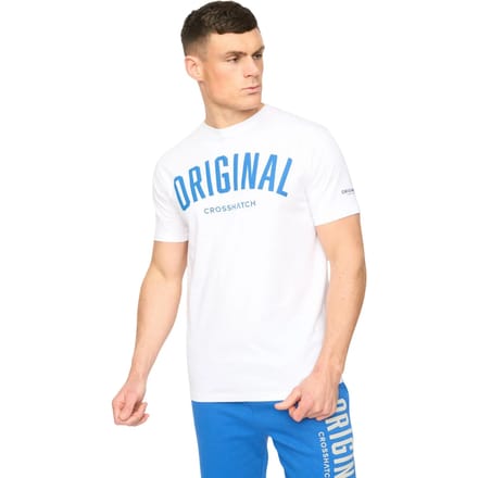 Crosshatch Mannen Kensby T-Shirt (Wit)