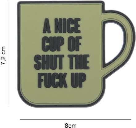 Embleem 3D PVC A nice cup groen