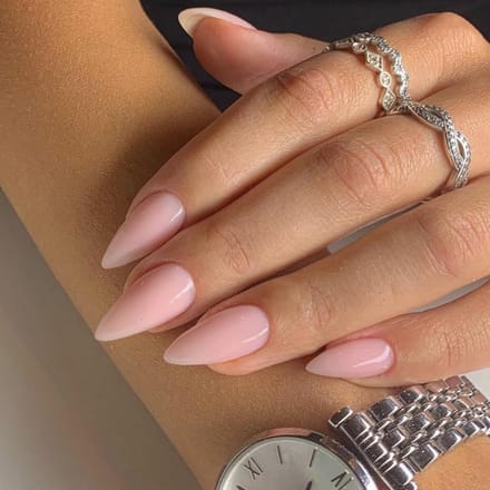Amandelvormige Dusty Pink press-on nagels - Set van 24 stuks met accessoires