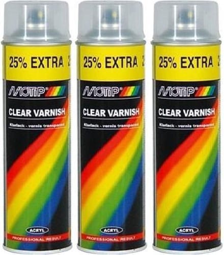 Motip Blanke Hoogglans Acryllak - 500 ml - 3 Stuks