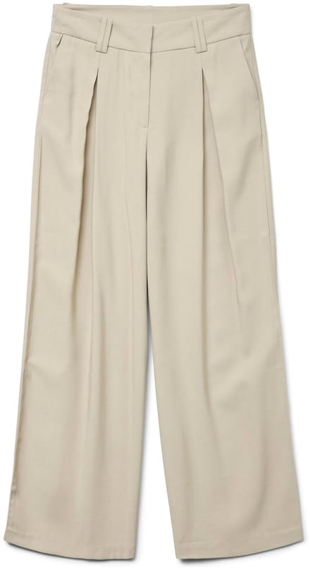 Vero Moda Pure Hoge Taille Broek Beige S Vrouw