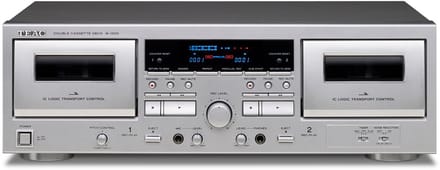 TEAC W-1200 dubbele cassettespeler, Zilver