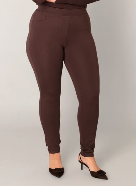 BASE LEVEL CURVY Arnika Tregging - Brown - maat 5(58/60)