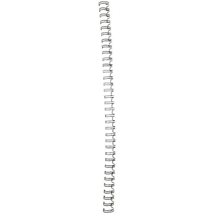 100 STUKS 9,5 mm Zwart A4 Formaat 34 Tanden 3:1 Dubbele Lus Draad Binddraad Kalenderbinding IJzer white