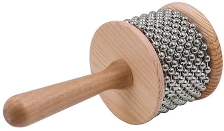 Dailygoods - Houten Cabasa Percussie Instrument met Metalen Kralen