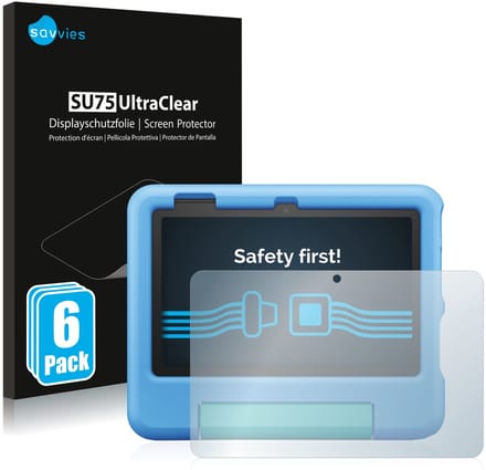 Savvies - Screenprotector voor Amazon Fire 7 Kids 2022 - Folie Beschermfolie transparant 6 Stuks