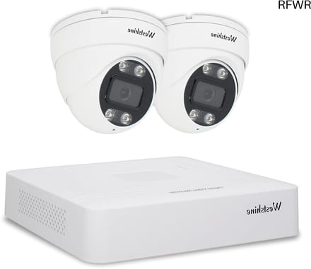 RFWR® 4-kanaals 5MP beveiligingscamera set met DVR en dome-camera's