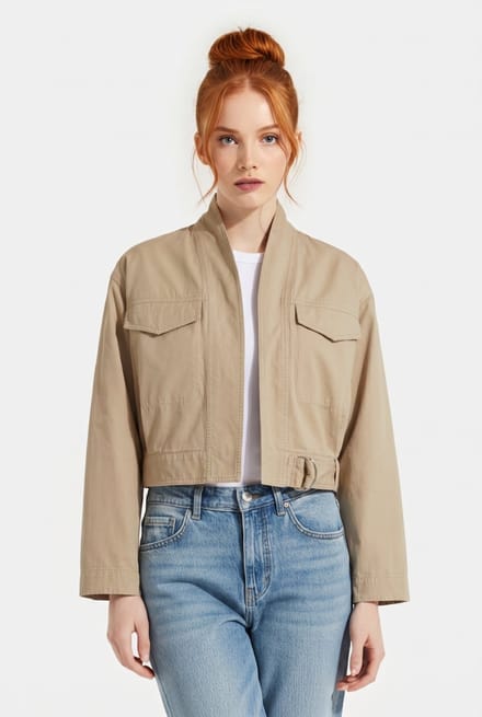 & Other Stories Miley Jacket Beige Größe: 32 | Cropped-Jacken Outlet | Damen | Braun
