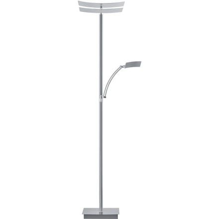 HELL LED vloerlamp Andy, 3-lamps, mat nikkel, CCT, dimmer