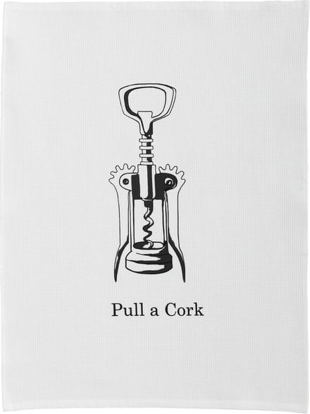 DDDDD Pull a Cork - Theedoekenset - White - 6 stuks