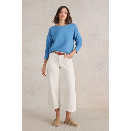White Stuff Jana Jumper Mid Blue Größe: 8 | Strickpullover Outlet | Damen | Blau