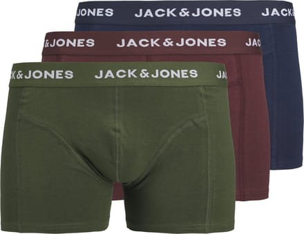 JACK&JONES - JACTEO SOLID TRUNKS 3 PACK - Heren - Onderbroeken
