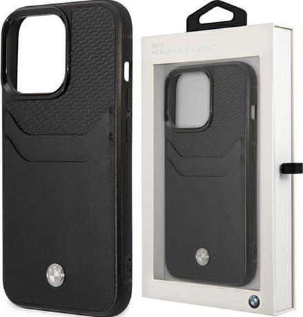 BMW BMHCP14X22RSEPK iPhone 14 Pro Max 6.7" black/black Leather Card Slot