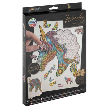 Creative Craft Group houten legpuzzel eenhoorn - 137 stukjes - kinderpuzzel.