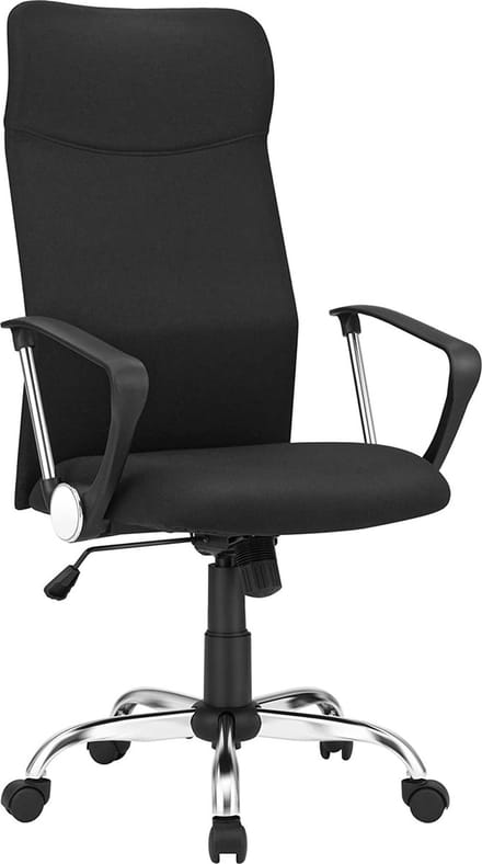 MIRA Home - Bureaustoel - Kantoorstoel - Zwart - Mesh - ‎78.8x50.4x22cm