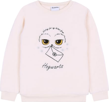 Fleece, ecru meisjes sweatshirt - Harry Potter / 110-116 cm