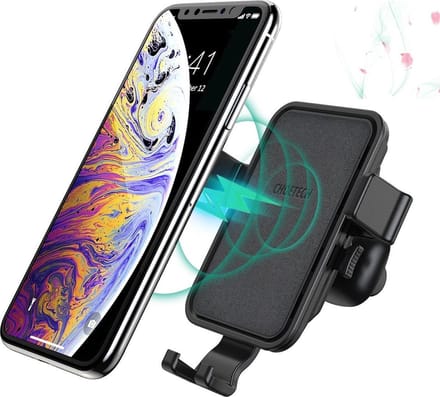 Choetech Draadloze autolader 10W fast charge - Zwart