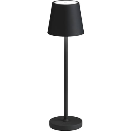 LCD LED tafellamp 5097, oplaadbare batterij IP54 dimbaar zwart