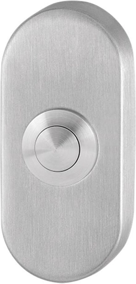 Deurbel - RVS geborsteld - RVS - GPF - Deur bel GPF9827.04 ovaal 70x32x10 mm RVS geborsteld
