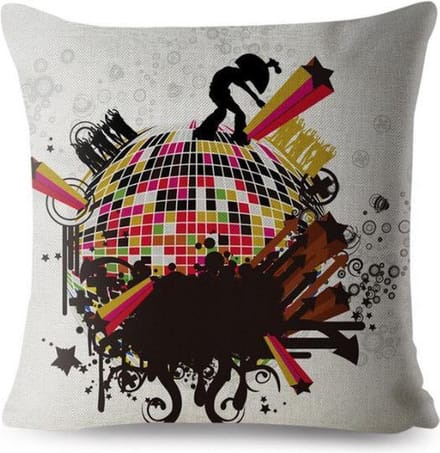 Kussenhoes Retro glitterbol / disco thema