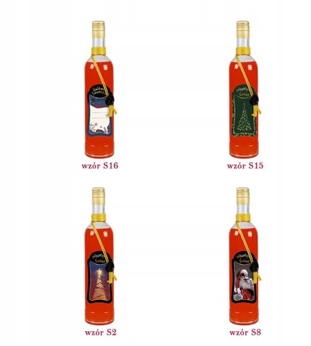Bimberek - Decoratieve Fles - 500 ml - Gouden Dop - Kerstversiering