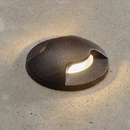 Grondspot Aldo 2 zwart rond IP67 incl. G9 1,7W 3000K