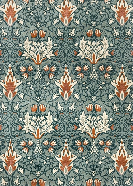 Morris & Co Snakeshead Thistle Russet 127207 - 200 x 280 cm