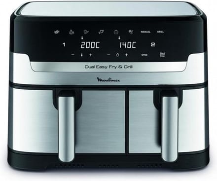 Moulinex Dual Easy Fry & Grill YY5233FB - Airfryer - 8 L - 2450 Watt