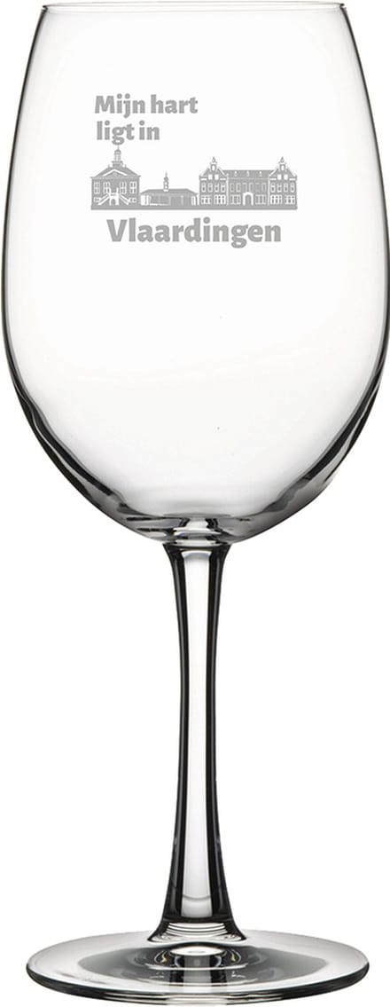 Gegraveerde Rode wijnglas 58cl Vlaardingen