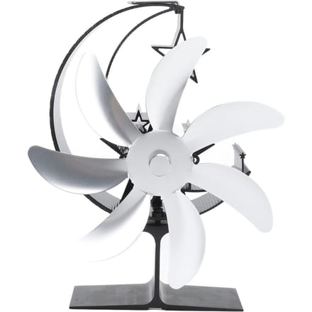 Hitteaangedreven Kachelventilator 7 Bladen Maanmodel Stille Werking Circulerende Warme Lucht Zeer Efficiënt