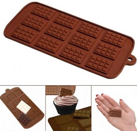 Mini chocolade reepjes vorm - Siliconen chocolade mal - snoepjes - 2 Stuks