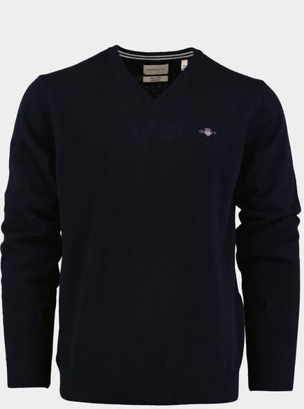 Gant Pullover Blauw Superfine Lambswool V-Neck 87212/410