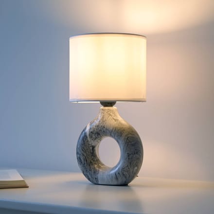 JUST LIGHT. GmbH JUST LIGHT. Carara tafellamp, voet keramiek, grijs