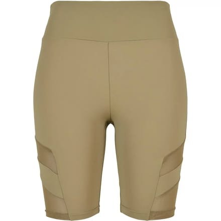 Urban Classics - High Waist Tech Mesh Korte cycle broek - XXL - Groen