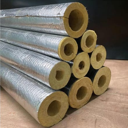 Isolatiebuis Glaswol - Leidingisolatie - Leidingen Isoleren - Vlamvertragend Type - 43x30mm - Grijs