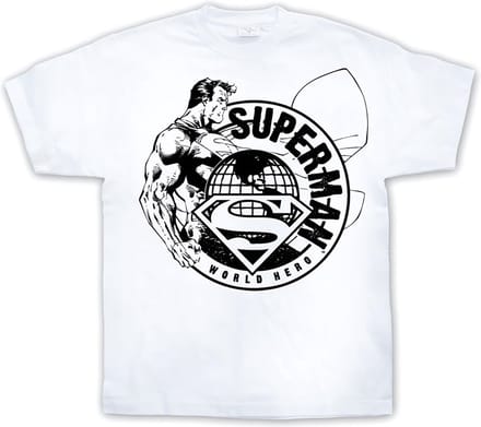 Superman World Hero Sketch White