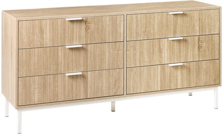 ROYALLA - Ladekast met 6 lades - Lichtbruin - MDF