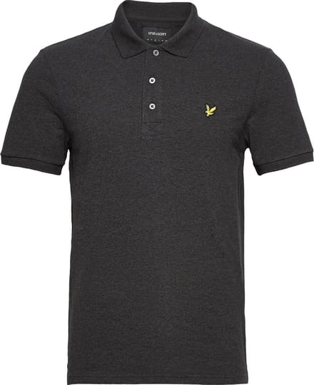 Lyle and Scott Polo Charcoal - Maat M - Heren