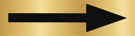 CombiCraft deurbordje Pijl in goud met tape - 165 x 45 mm
