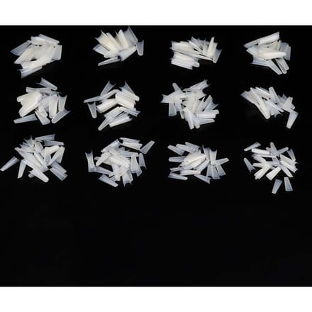 504 stuks Professionele Nail Art Tip Oefen Valse Nep Nagel Patch DIY Manicure Tool Naturel gray