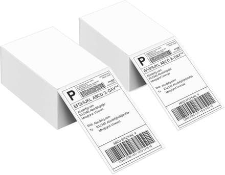 4x6 Direct-Thermische Verzendlabels 1000 stuks - Perforatie, Sterke Kleefkracht, Commercieel