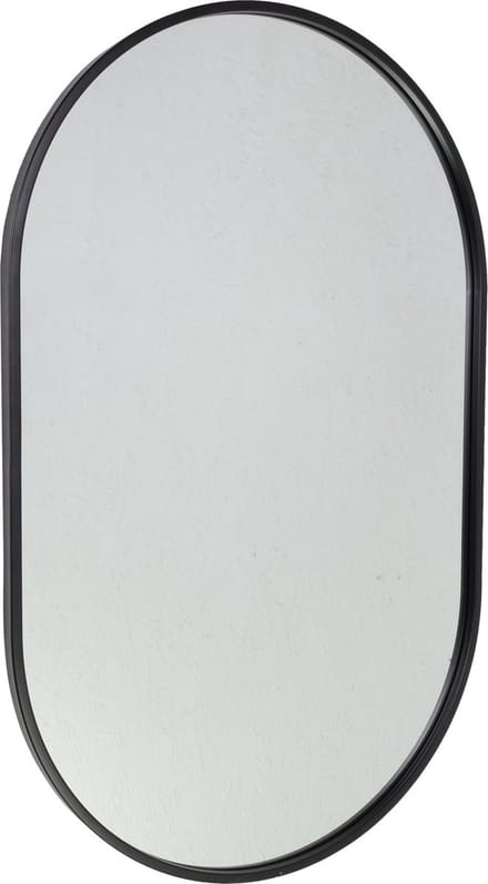 Fragix Boston Spiegel Ovaal - Zwart - Metaal - 80x50