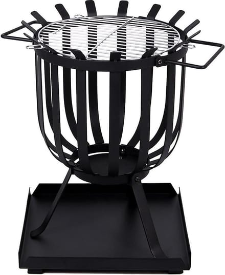 Vuurschaal met aslade - rechthoekig - BBQ grill - Stalen - Duurzaam