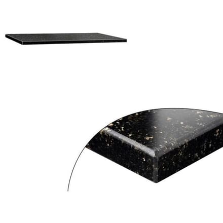 GGM Gastro Granitarbeitsplatte - 600x700mm - Star Galaxy