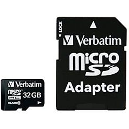 Verbatim MICRO SDHC 32GB CL 10 ADAP microSDHC-kaart 32 GB Class 10 Incl. SD-adapter