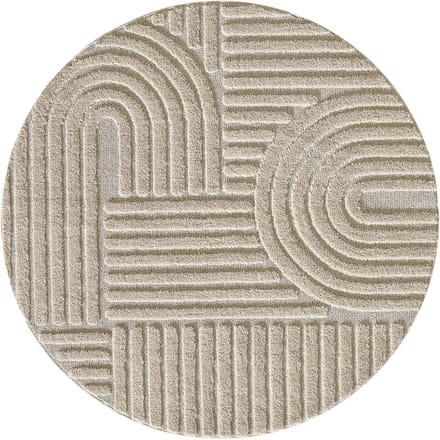 Rond vloerkleed Art (rond, beige) - ⌀ 160 cm
