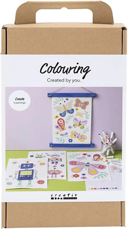 Creativ Company Craft Kit Colouring Butterfly and Robot