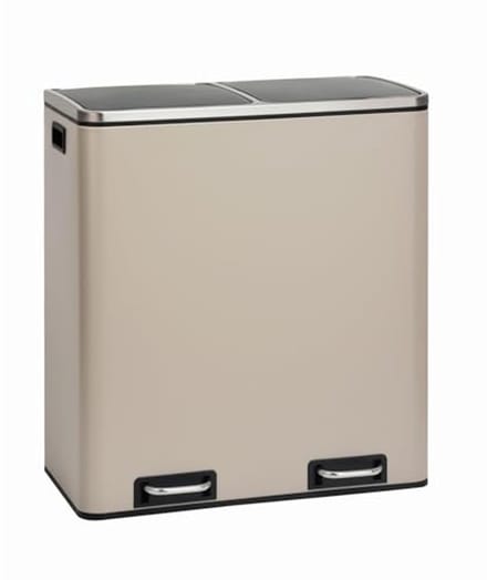 Design Pedaalemmer 60 Liter met Afvalscheiding en Dempend Deksel